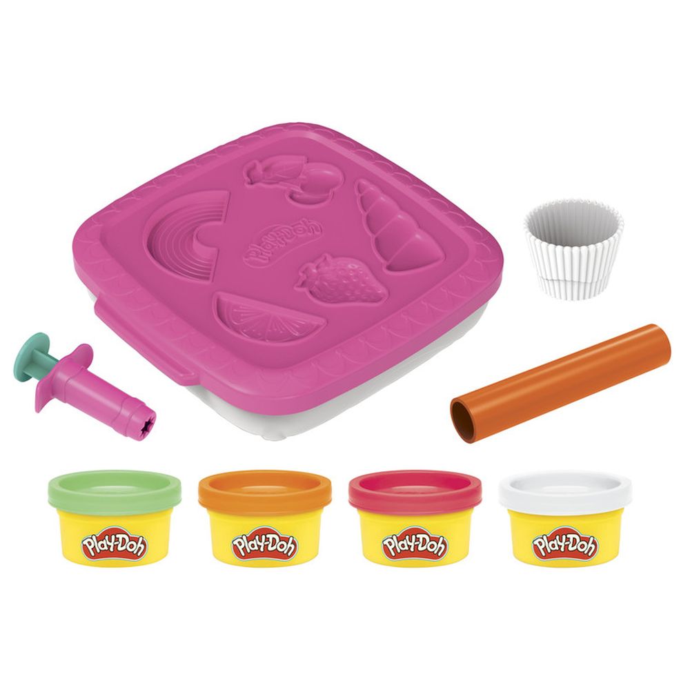 بلاي دوه - مجموعات لعب كرييت آند جو - وردي - 8 قطع