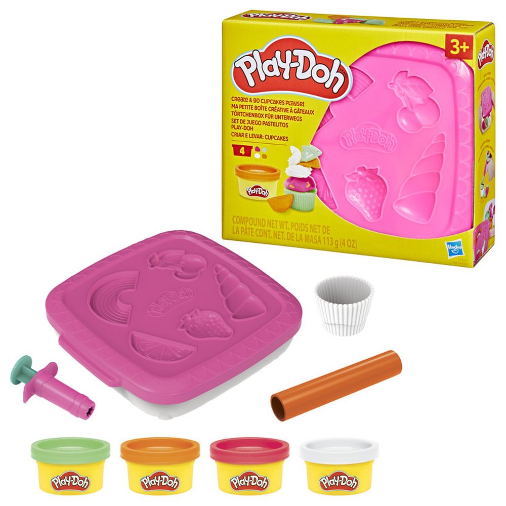 بلاي دوه - مجموعات لعب كرييت آند جو - وردي - 8 قطع