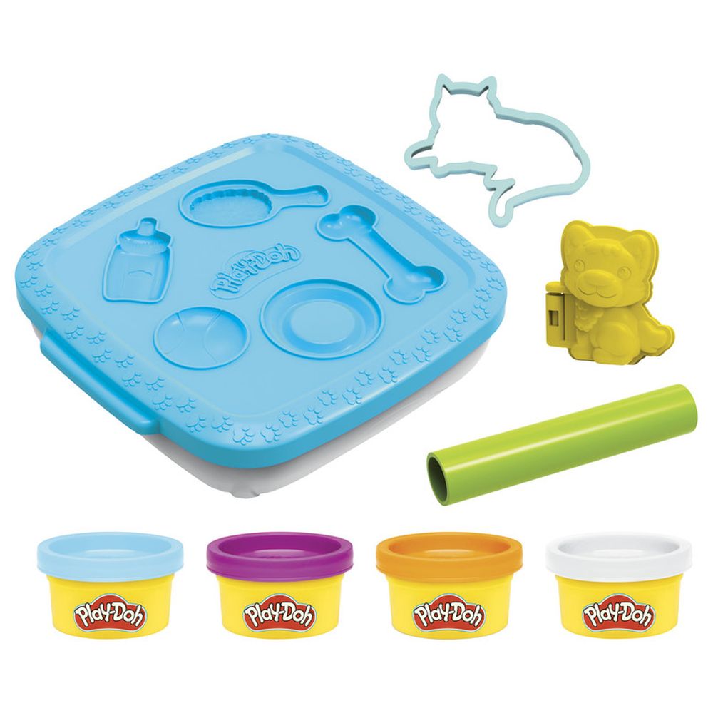 بلاي دوه - مجموعات لعب كرييت آند جو - أزرق - 8 قطع