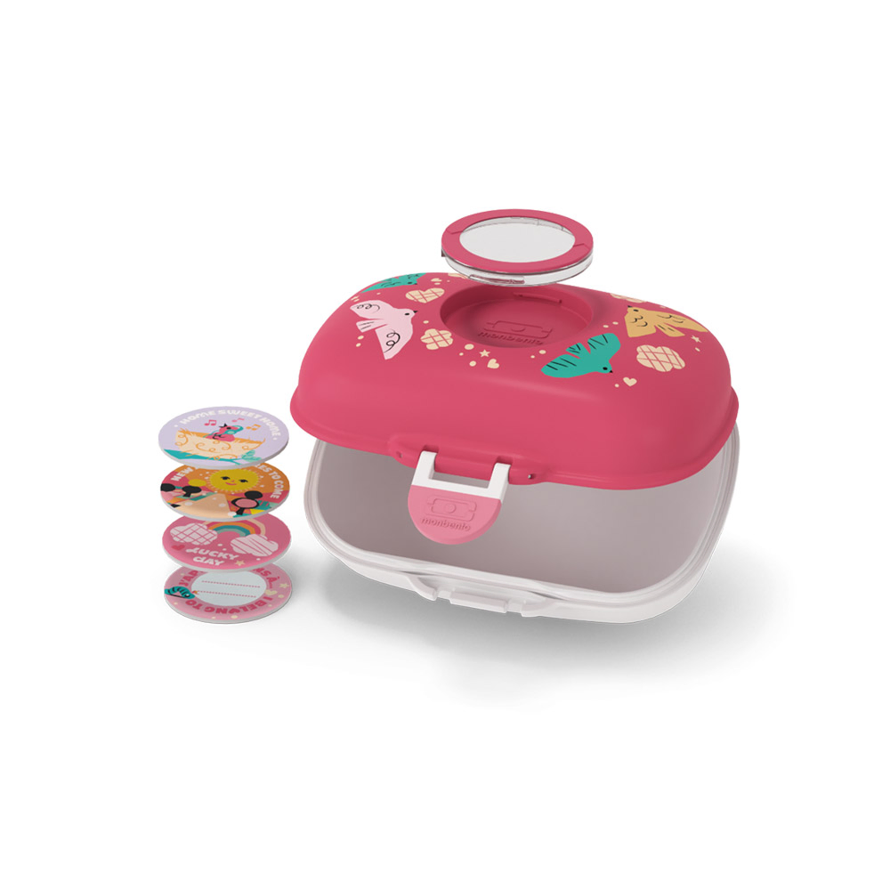 Monbento - Gram Snack Box - Pink Birds