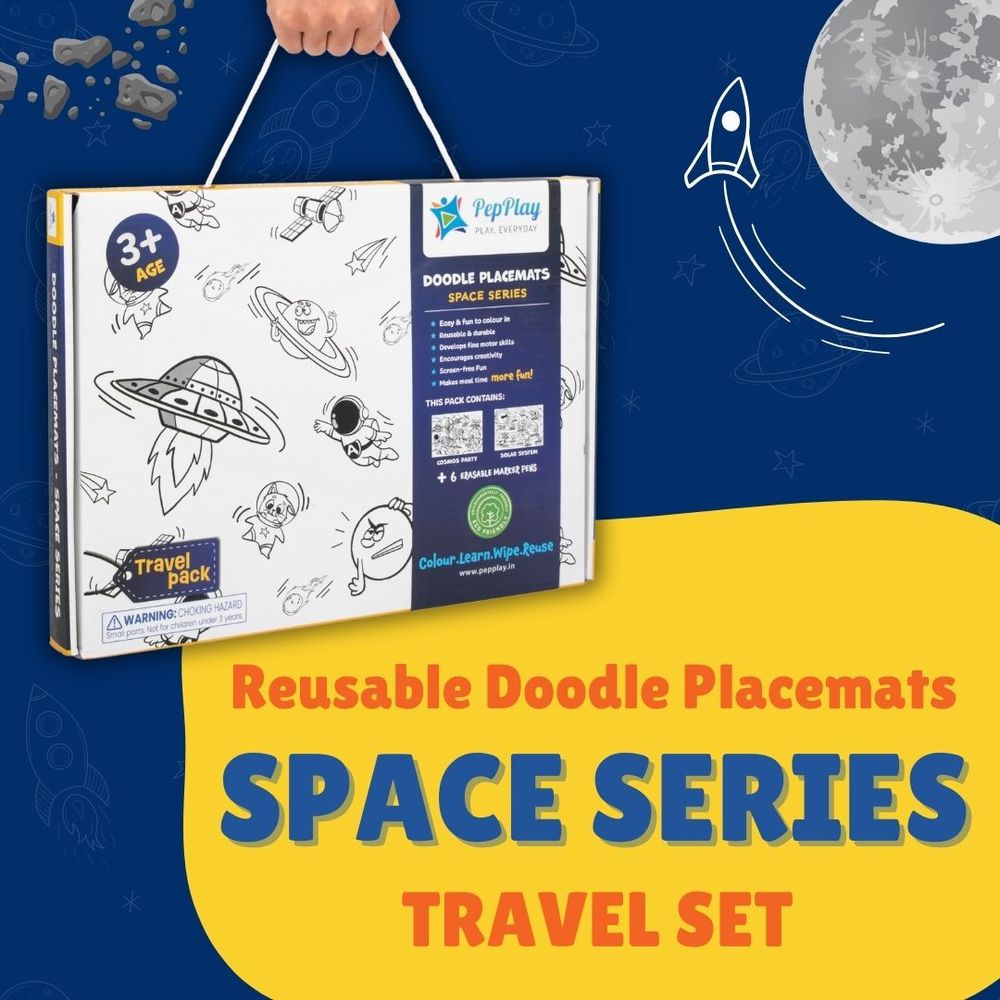 PepPlay - Doodle Placemats Travel Set - Space Series