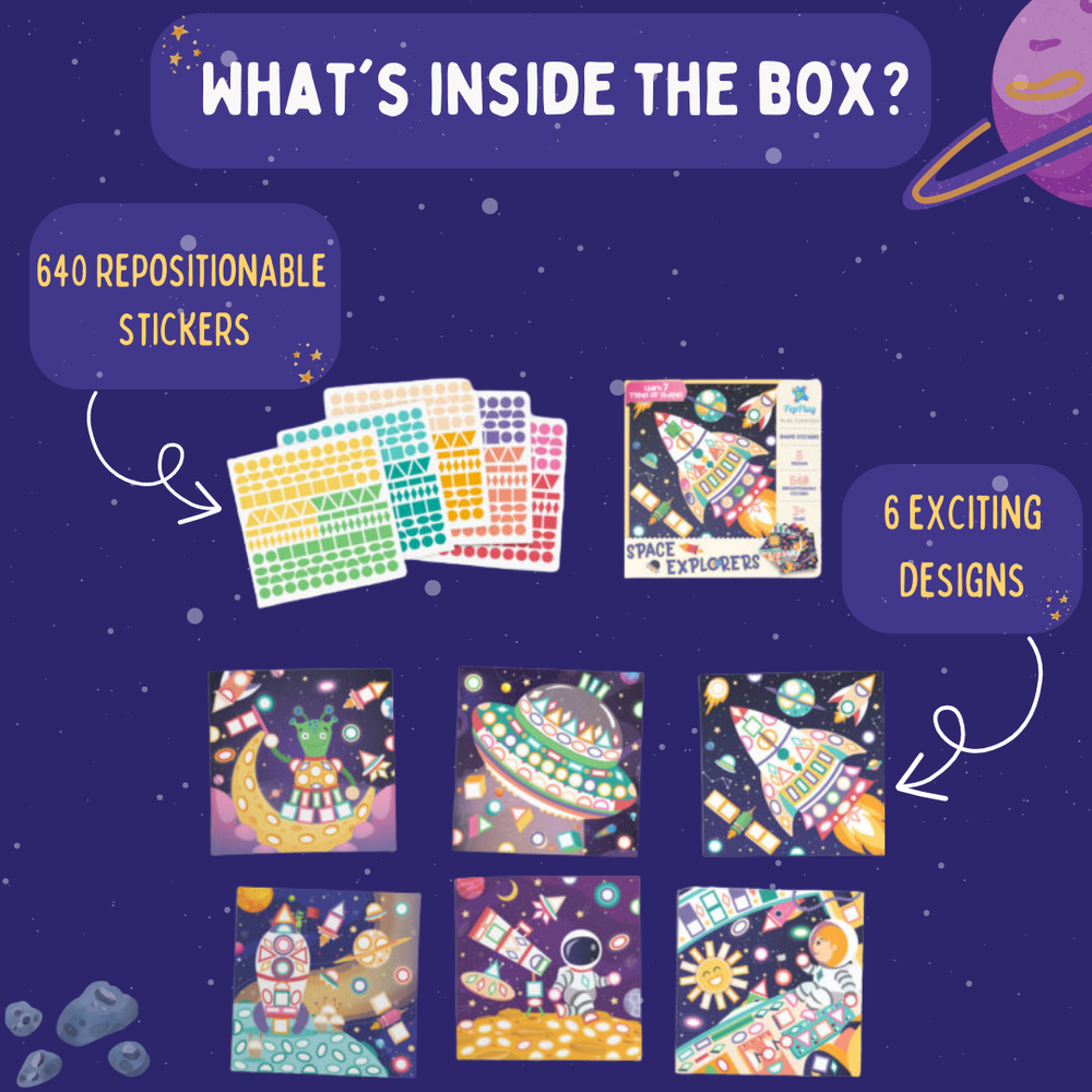 PepPlay - Educational Shape Sticker - Space Explorers