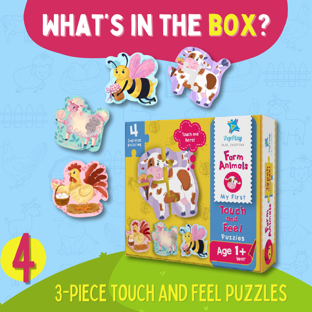 PepPlay - Touch & Feel Puzzle - Farm Animals
