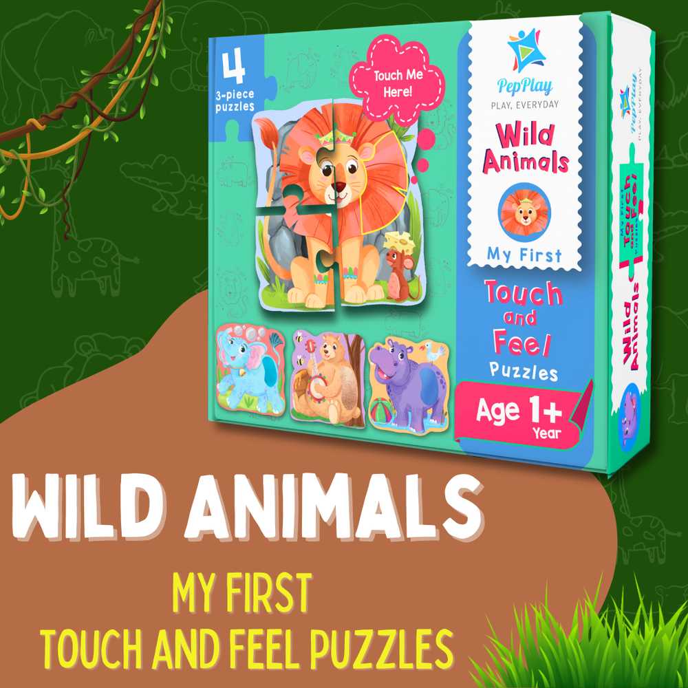 PepPlay - Touch & Feel Puzzle - Wild Animals