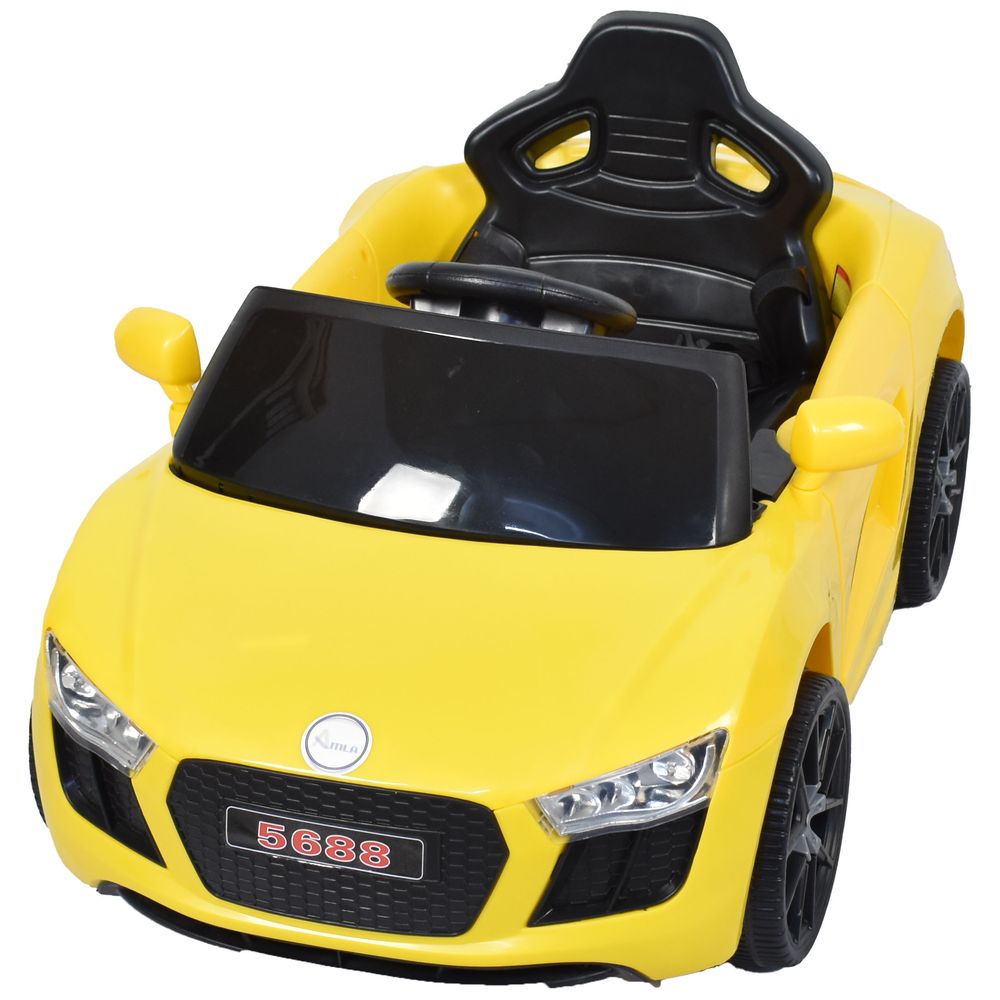 أملا - سيارة تعمل بالبطارية WMT-5688Y مع جهاز تحكم عن بعد - أصفر