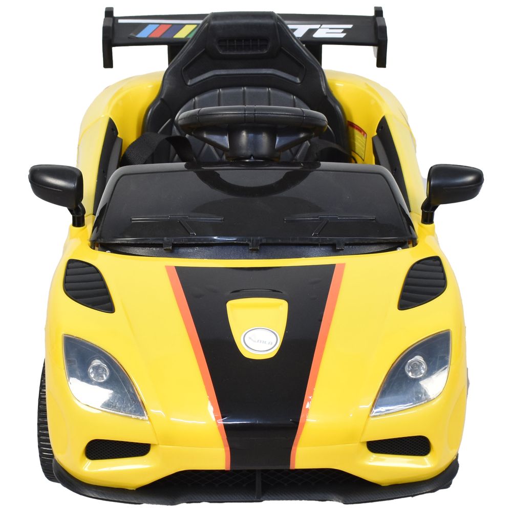 أملا - سيارة تعمل بالبطارية WMT-809CY مع جهاز تحكم عن بعد - أصفر