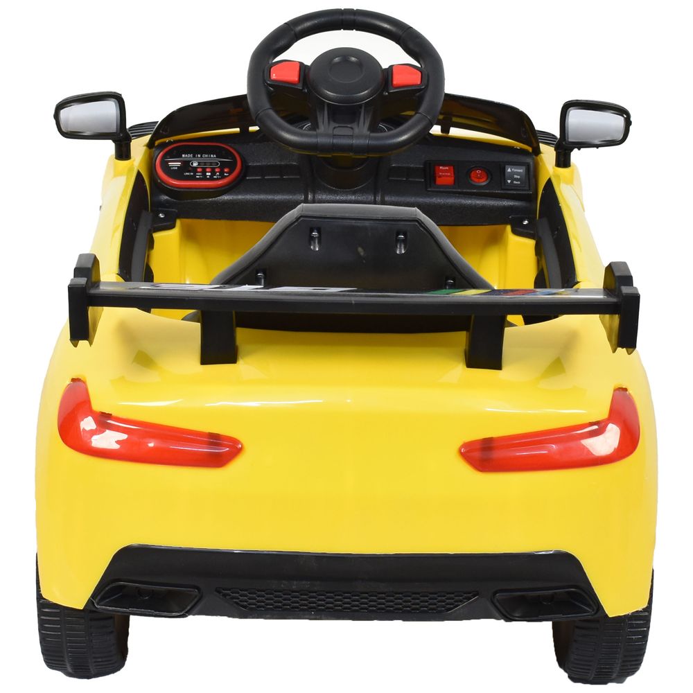 أملا - سيارة تعمل بالبطارية WMT-809CY مع جهاز تحكم عن بعد - أصفر
