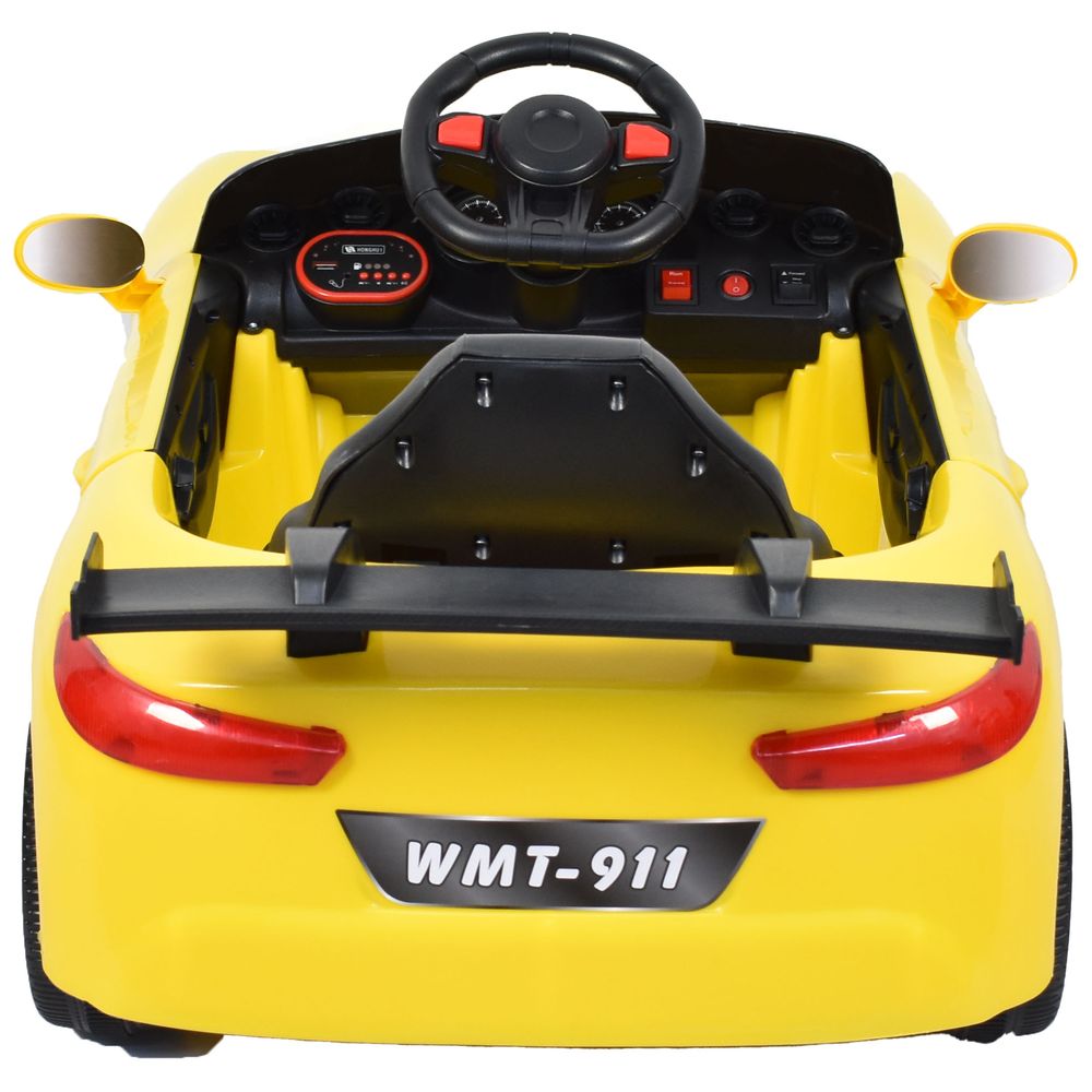 أملا - سيارة تعمل بالبطارية مع جهاز تحكم عن بعد - أصفر