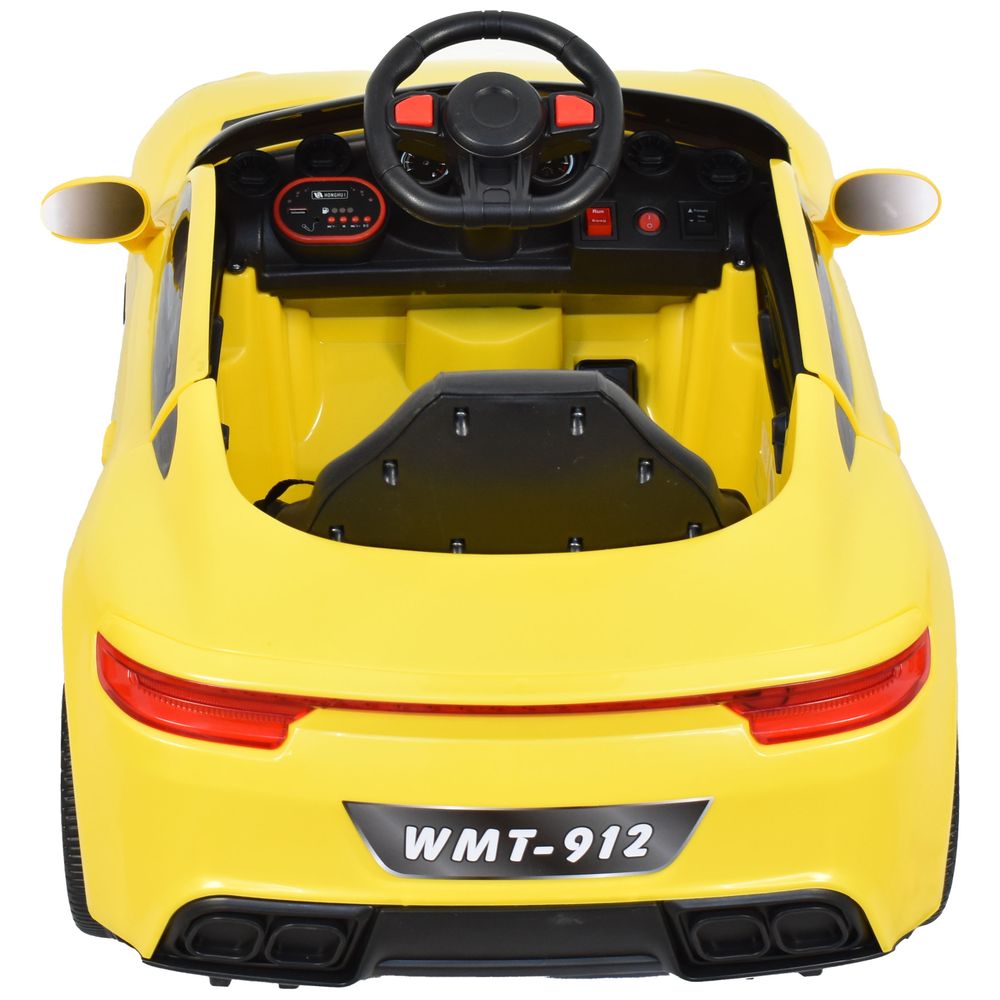 أملا - سيارة تعمل بالبطارية WMT-912CY مع جهاز تحكم عن بعد - أصفر