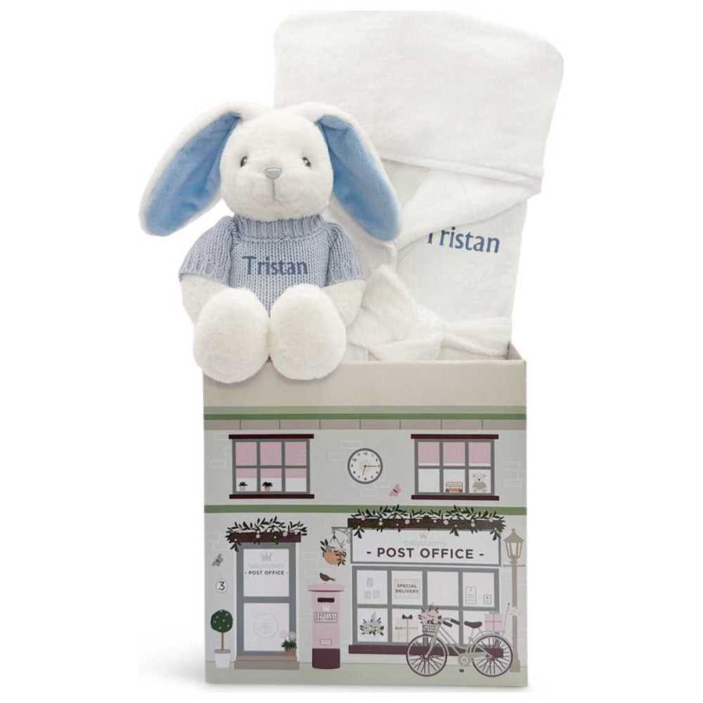 Babyblooms - Personalised Little Bunny & Bathrobe - Blue - 2 Pcs
