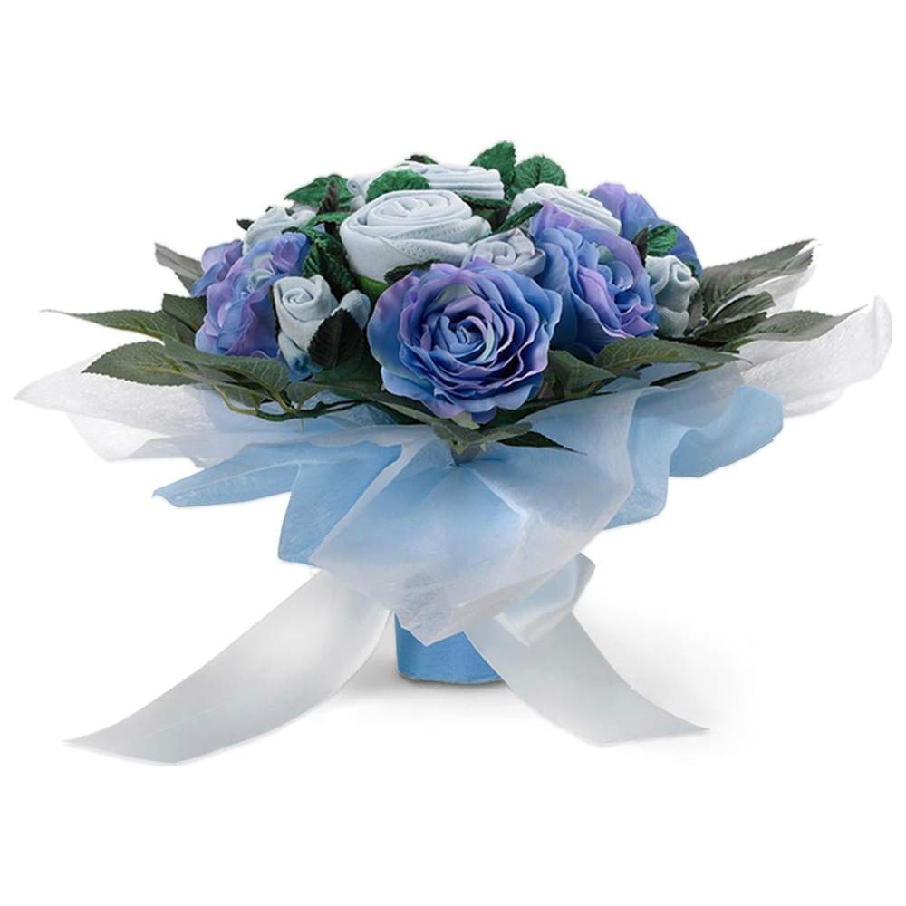 Babyblooms - 19pc-Set - New Parents & Baby Luxury Gift Basket - Blue