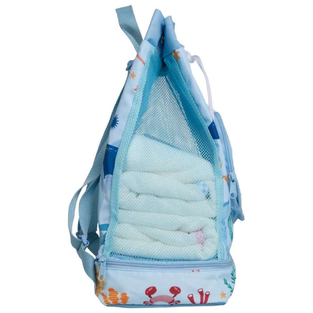 ليتل أي آ - شنطة سباحة مغامرة عالم البحار قابلة للتخصيص - 15 إنش