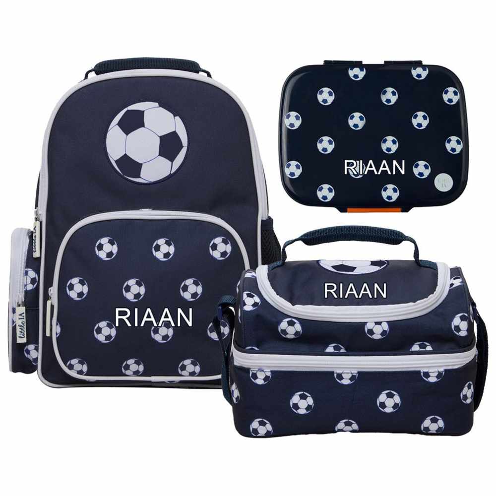 ليتل آي إيه - مجموعة مدرسة كيك ستارت قابلة للتخصيص - صغيرة - زرقاء - 3 قطع