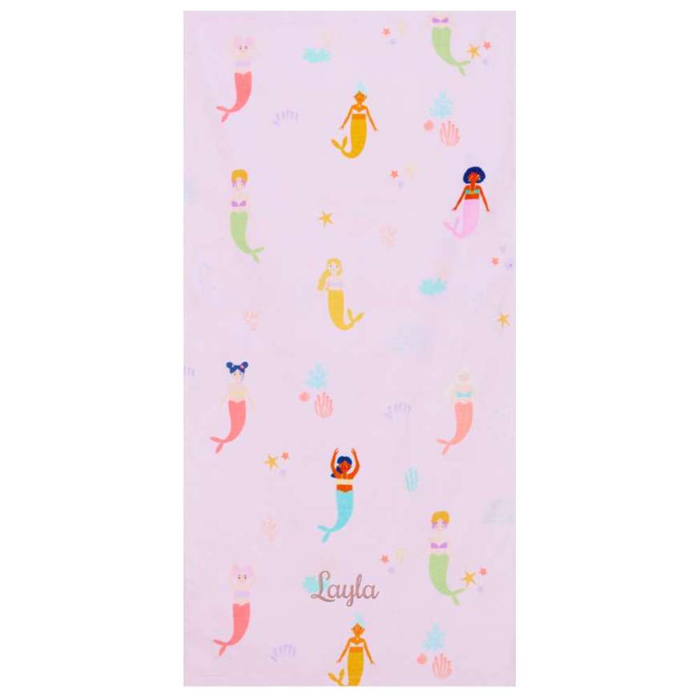 Little IA - Personalized Mermaid Towel - 140x70 cm