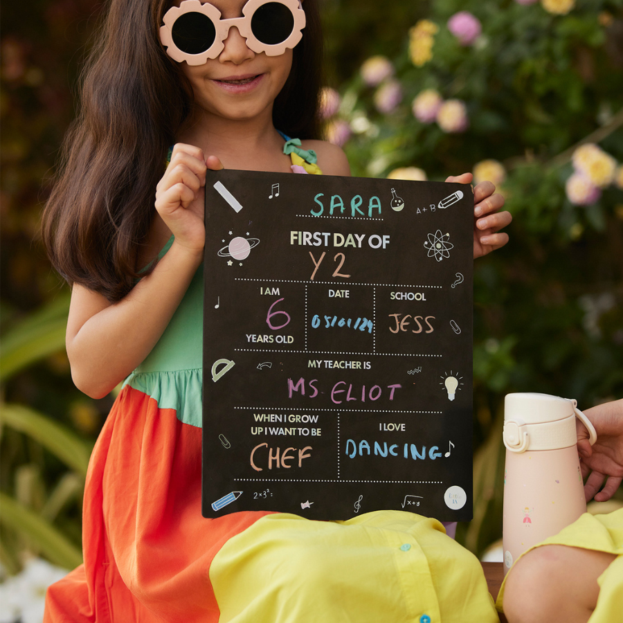 ليتل أي آ - لوحة مدرستي العكسية لتوثيق المراحل 2 في 1 - أسود