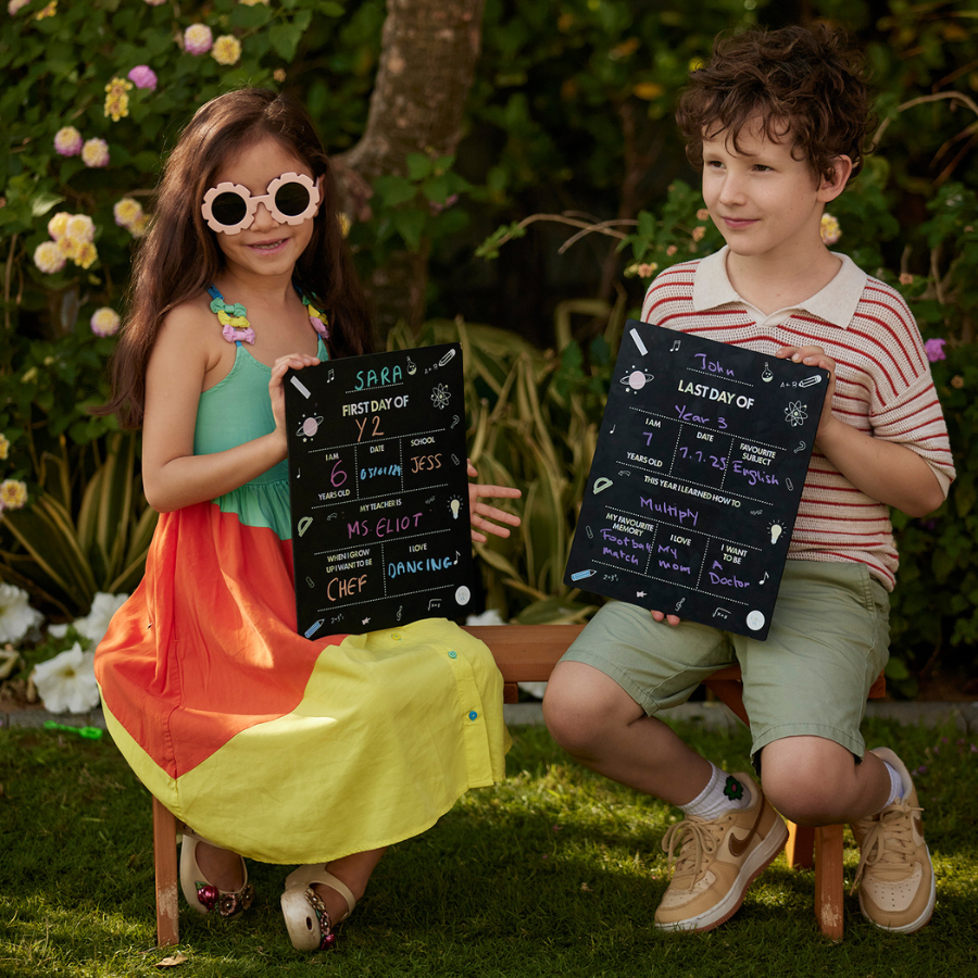 ليتل أي آ - لوحة مدرستي العكسية لتوثيق المراحل 2 في 1 - أسود