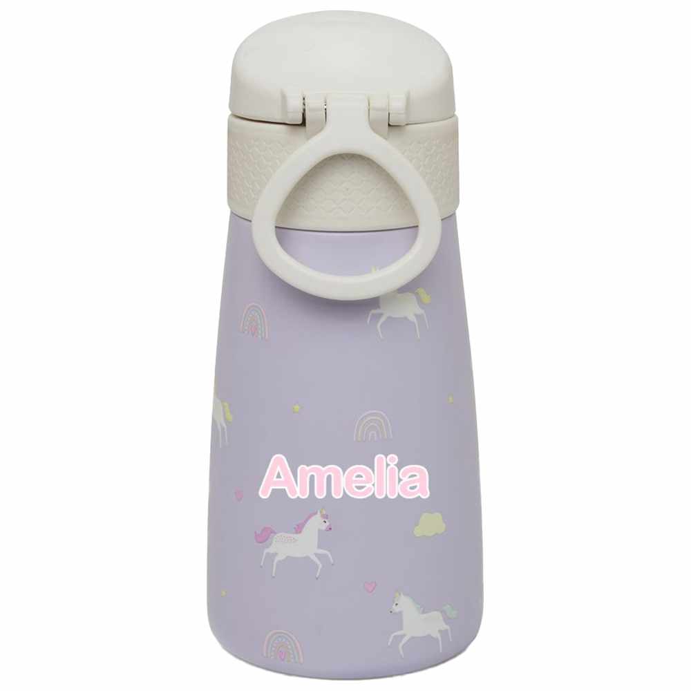 ليتل آي إيه - زمزمية ماء ستانلس ستيل - يونيكورن - بنفسجي - 350 مل