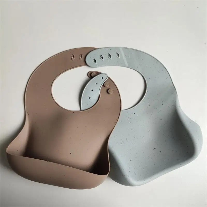 Maxims Baby Store - Speckled Silicone Bib - Brown