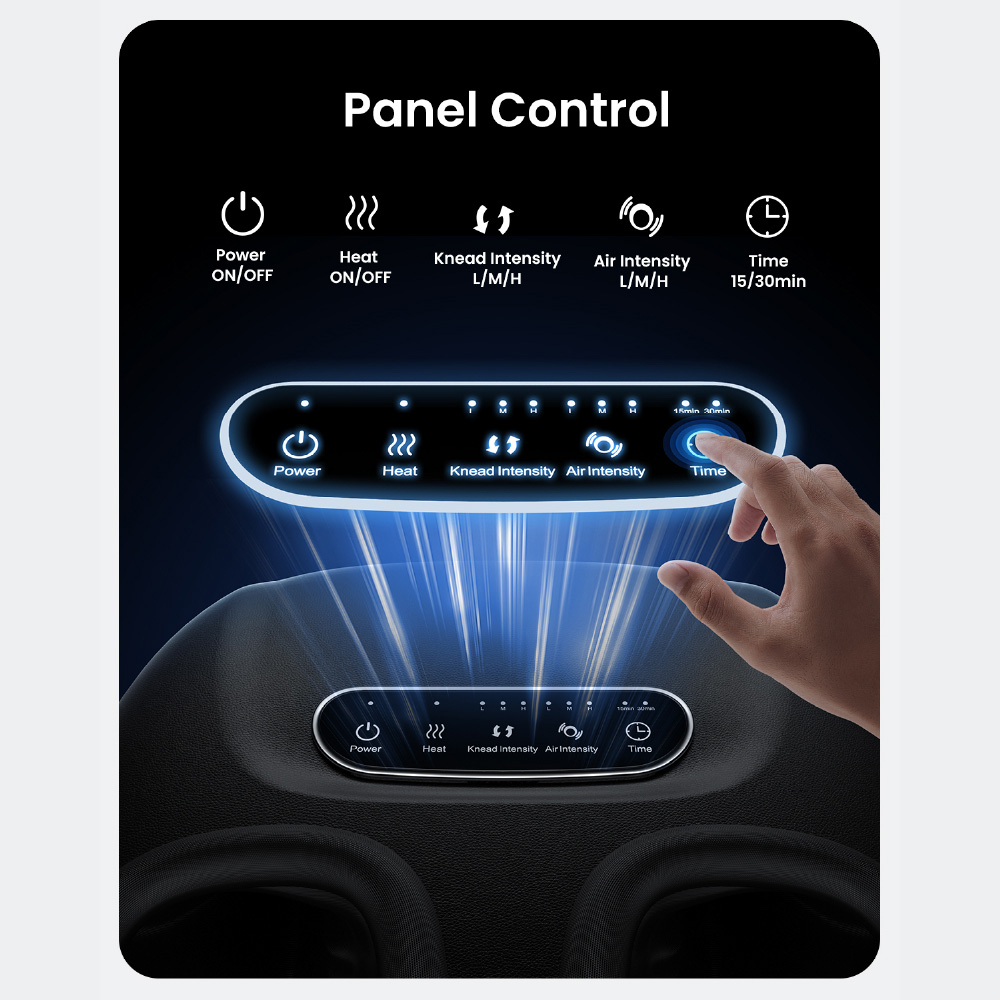 Renpho - Portable Shiatsu 3D Kneading Massager Machine With Heat - Black