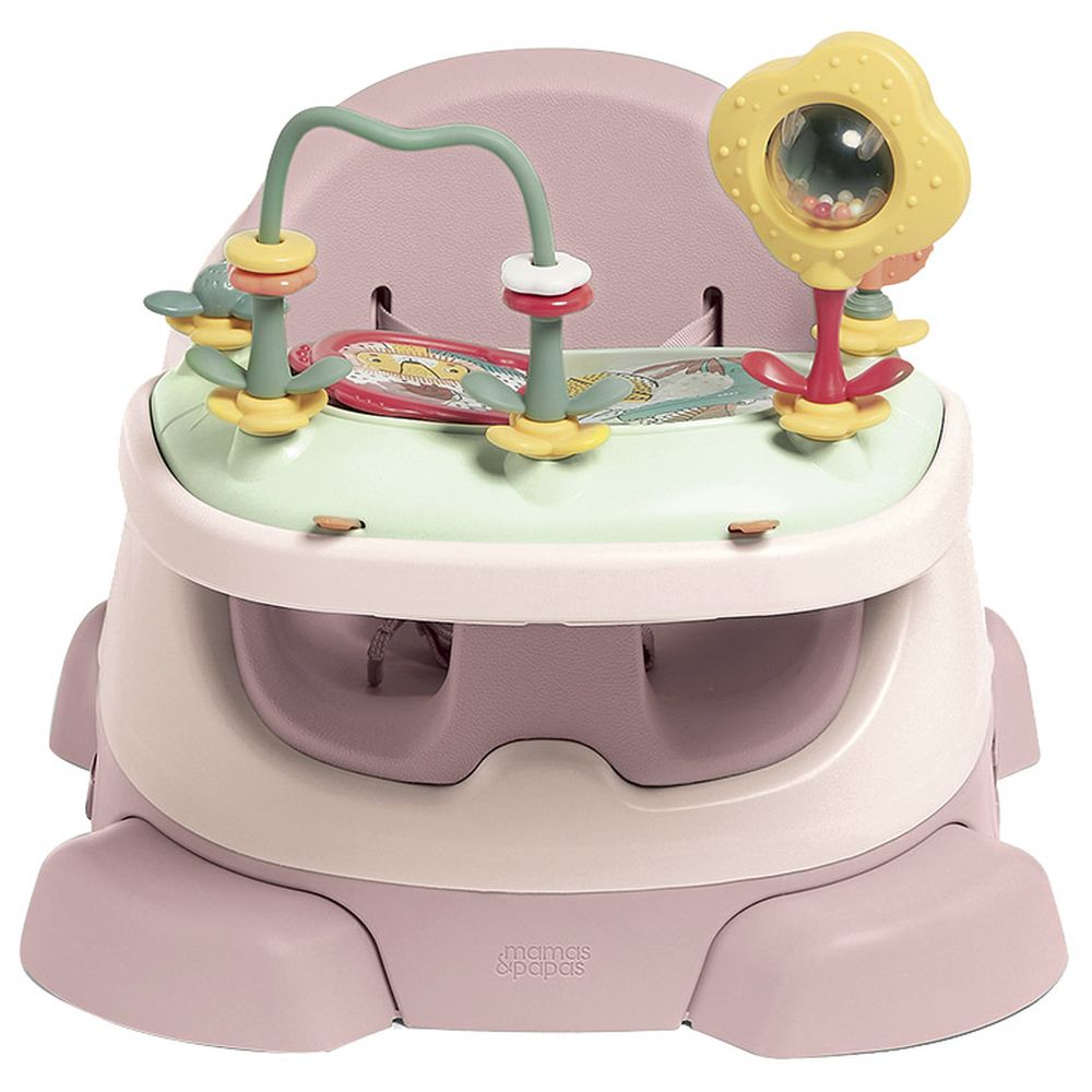 ماماز & باباز - كرسي داعم للأطفال 3 في 1 بيبي باغ مع  صينية أنشطة - أزهار