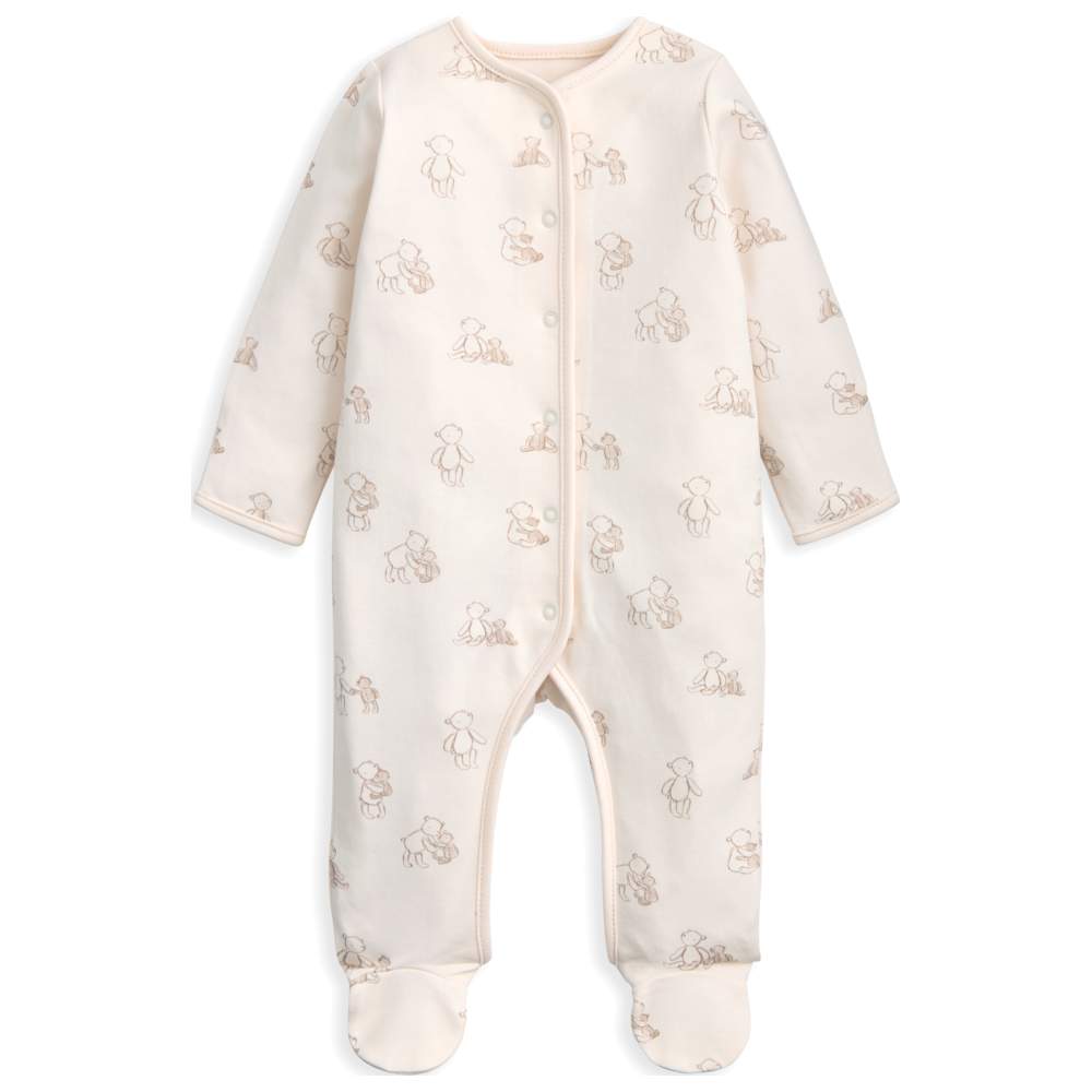 ماماس اند باباس – طقم تبان (بربتوز) بطبعة دب - جمبسوت وقبعة- 4 قطع