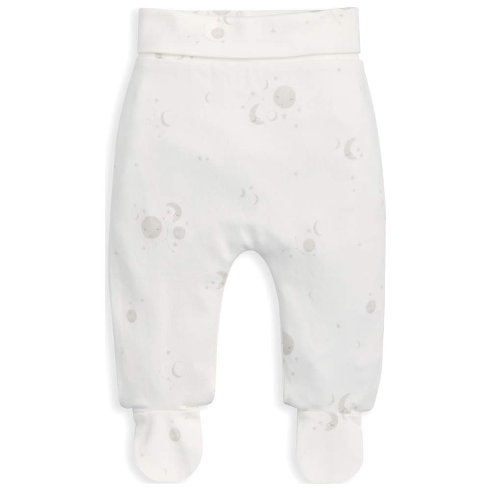 Mamas & Papas - 2Pc Set - Baby's Celestial Print Bodysuit & Footed Pants - White