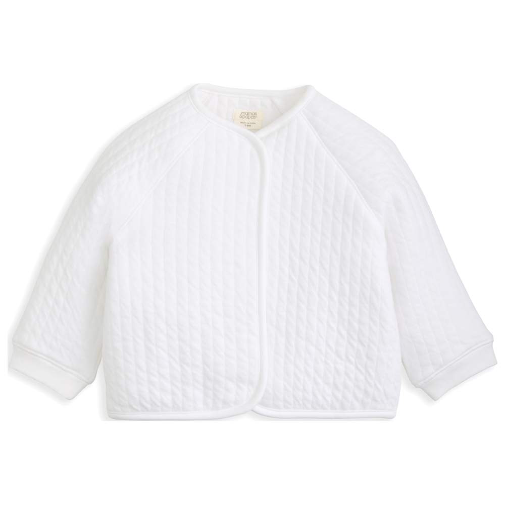 Mamas & Papas - 3pc-Set - Baby's Bodysuit, Quilted Jacket & Pants -White