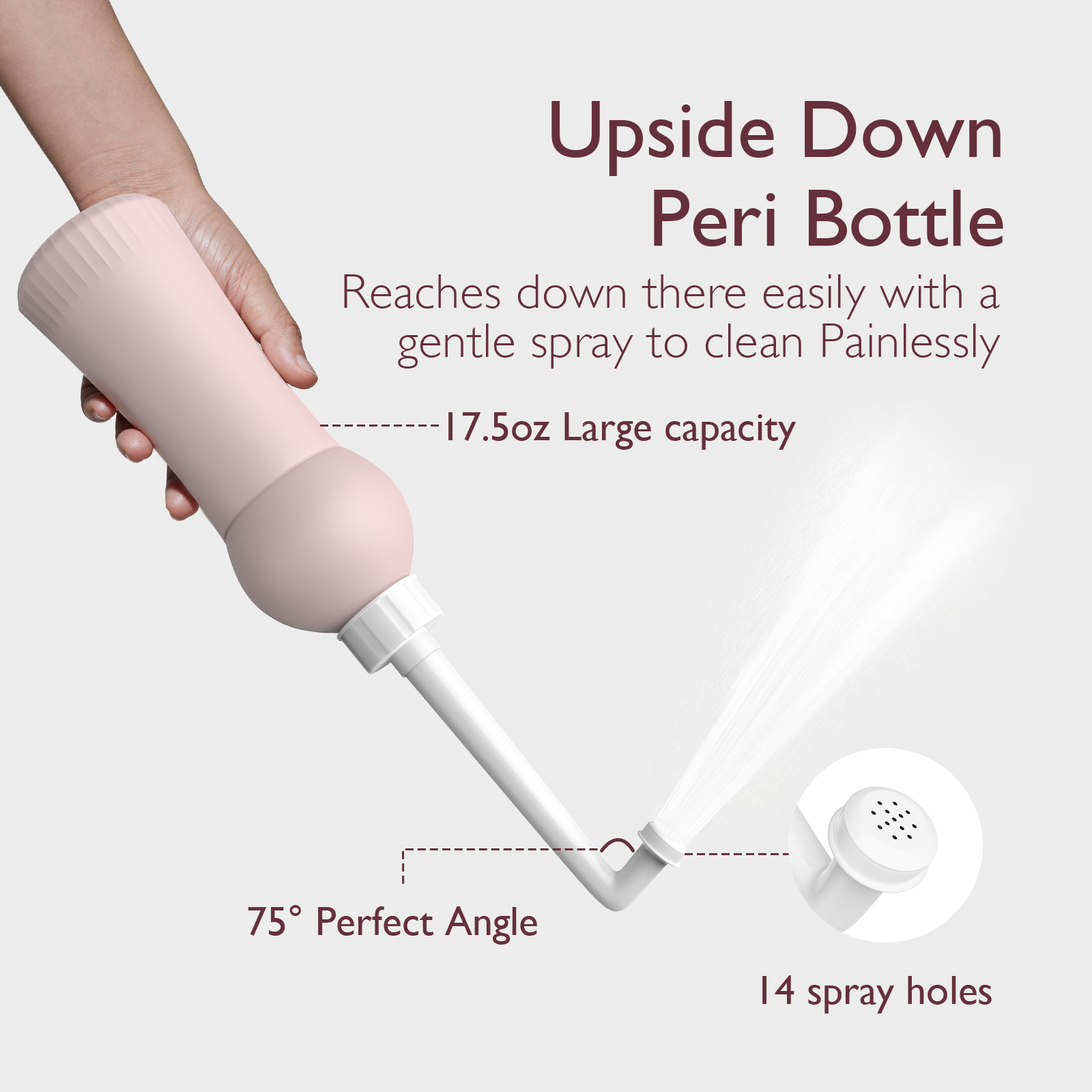 مومكوزي - عبوة ما بعد الولادة - وردي - 500 مل