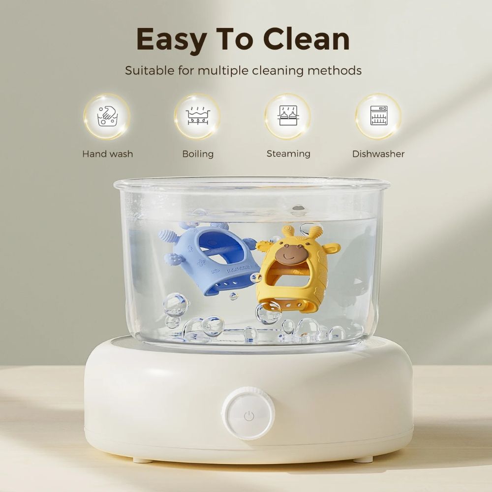 لعبة تسنين للمعصم واليد من مومكوزي - أصفر