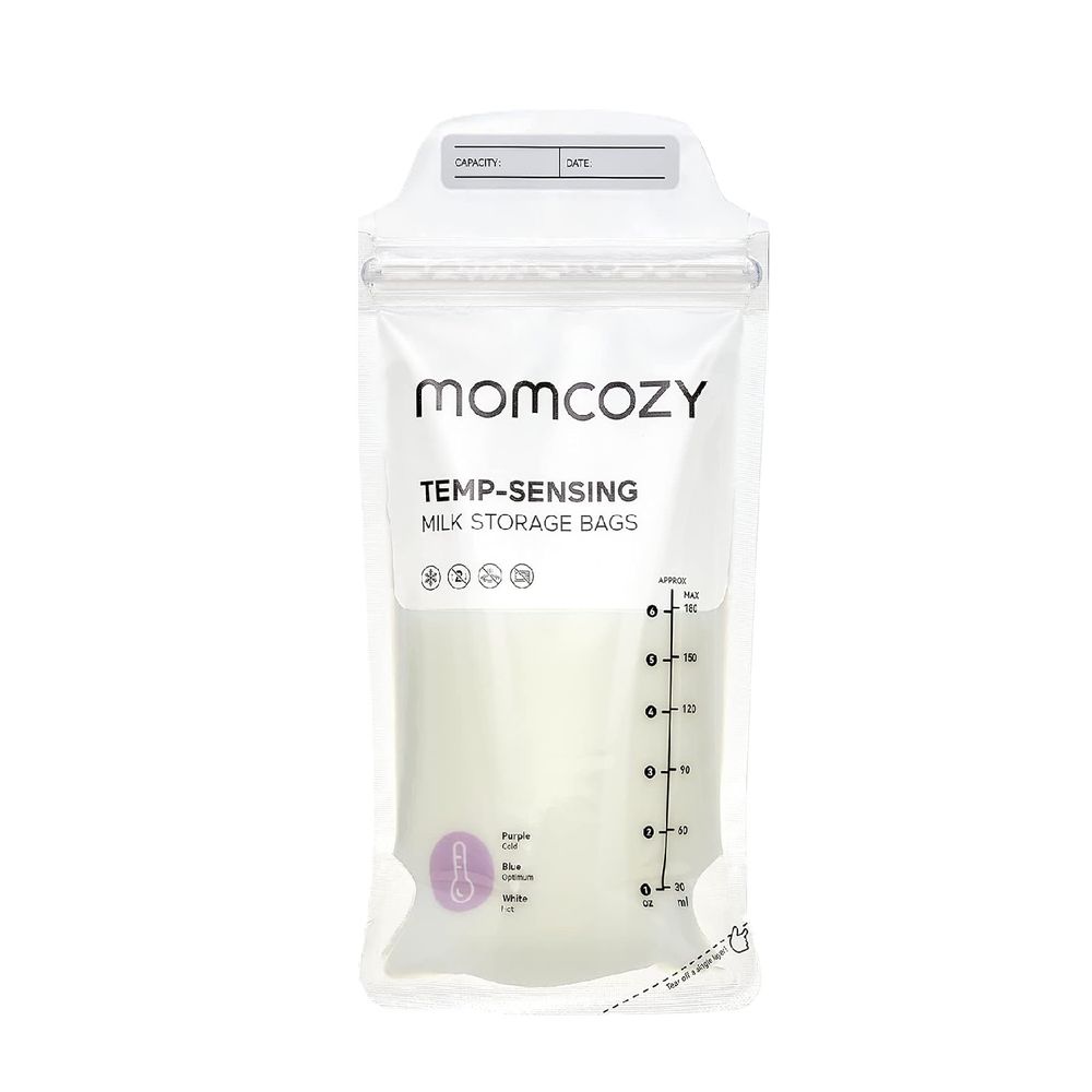 Momcozy - Temp-Sensing Milk Storage Bags - 177 ml - Pack of 50
