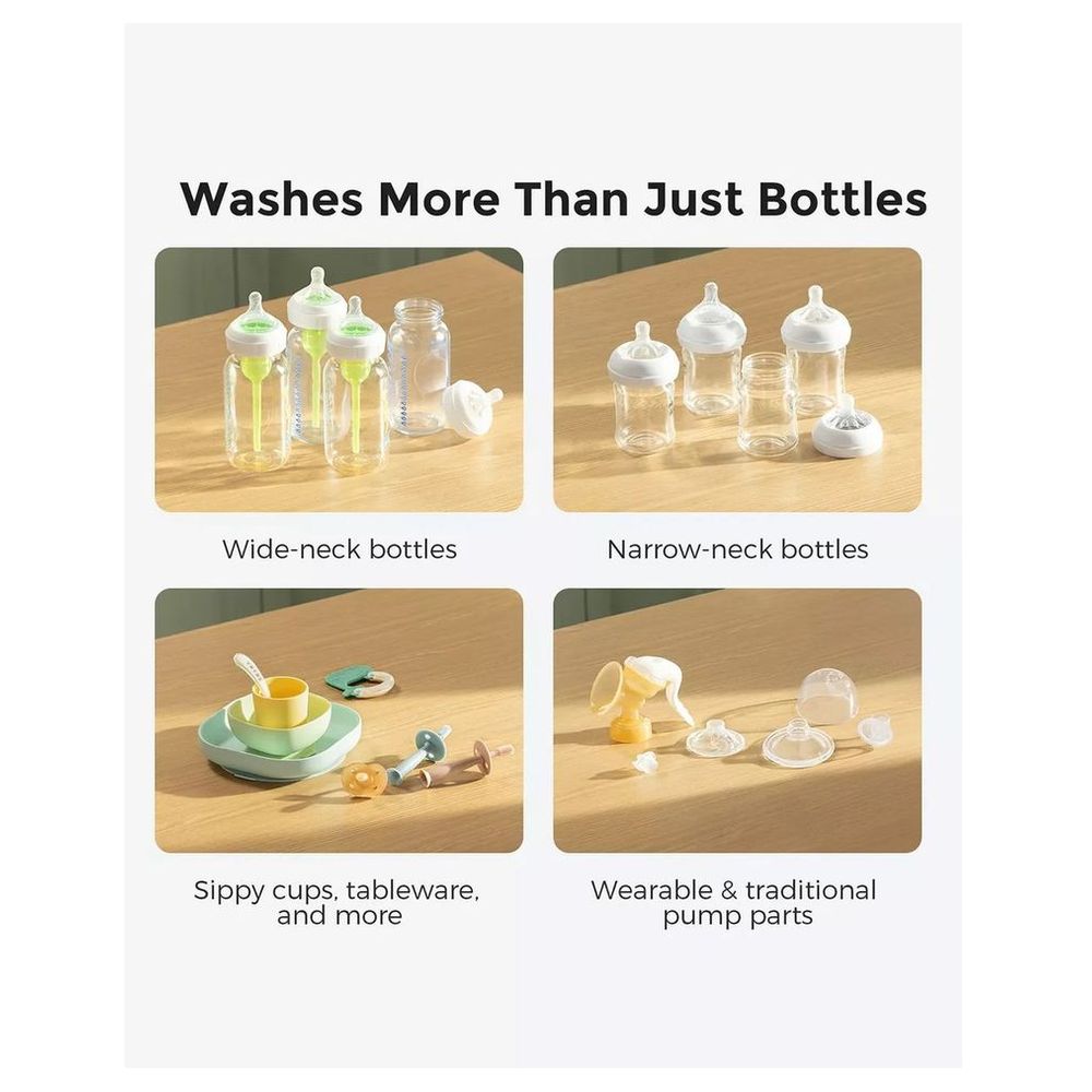 موم كوزي - جهاز غسل الرضّاعات كلينبال برو - أبيض