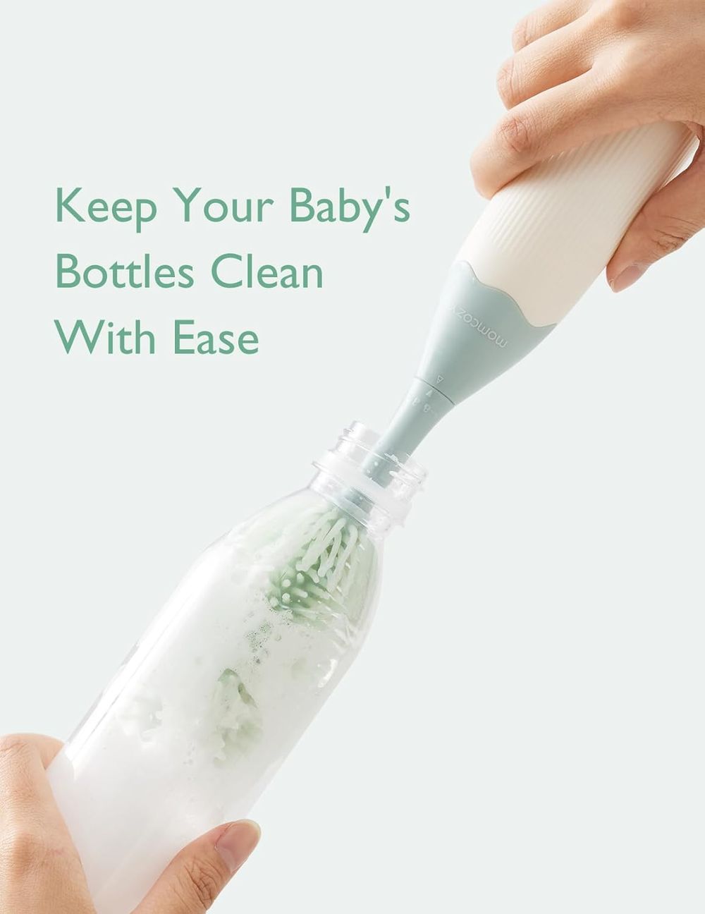 Momcozy - Bottle Brush Kit Innovative Push-press Design For Better Cleaning