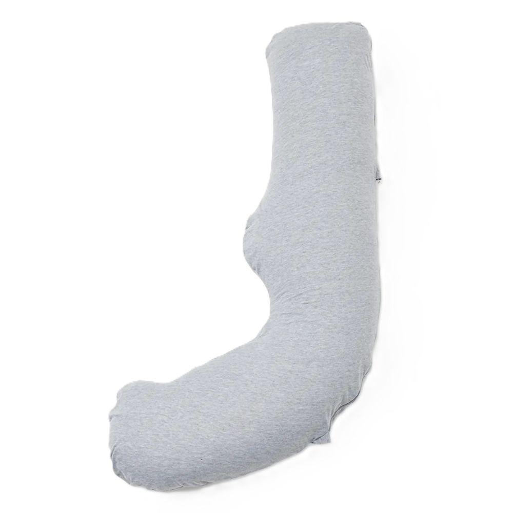 Momcozy - J Shaped Maternity Body Pillow - Grey