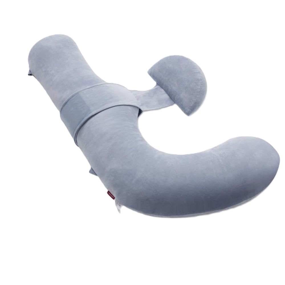 Momcozy - Original F-shaped Adjustable Maternity Pillow - Velvet Grey