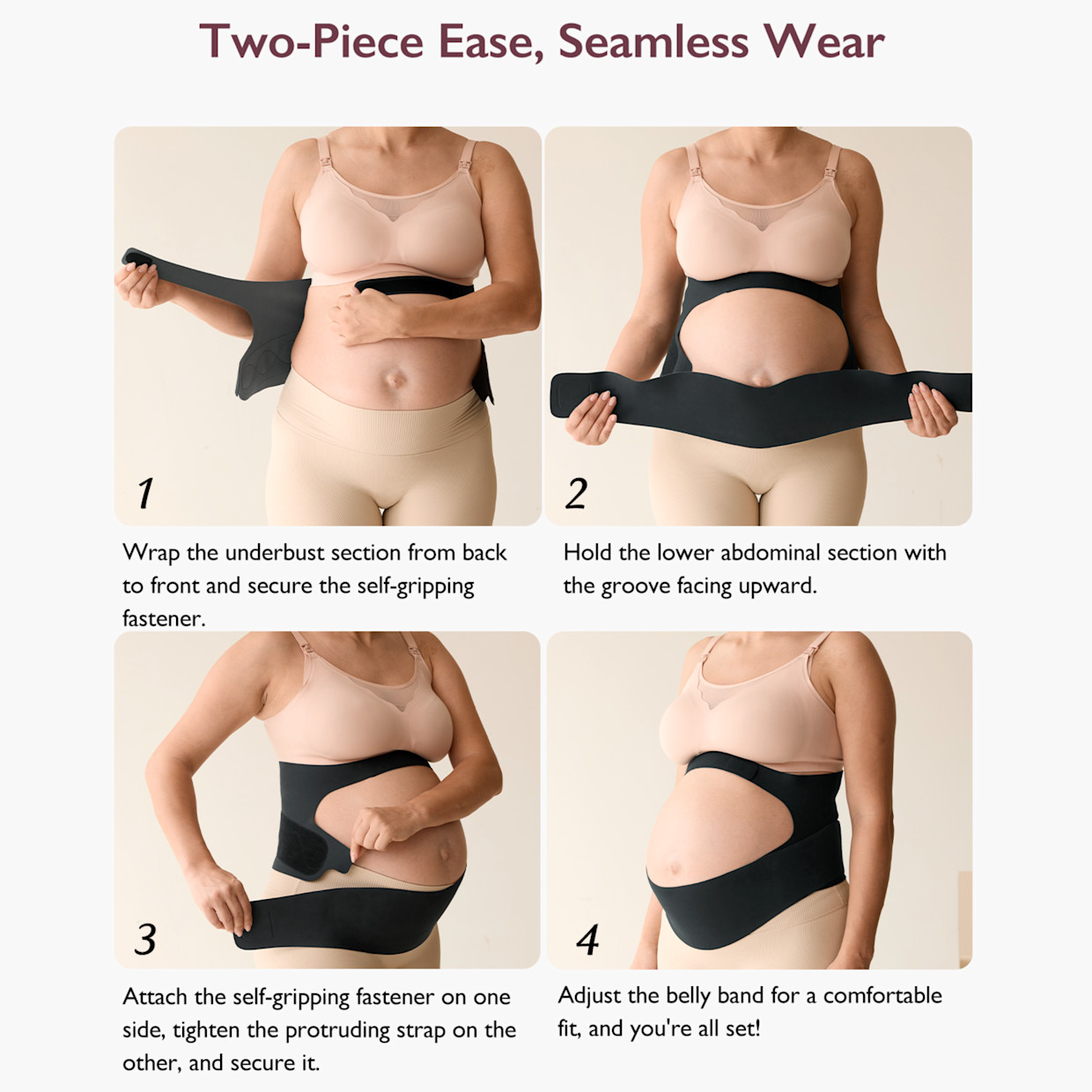 Momcozy - Ergonest Maternity Belly Band - Black - XL