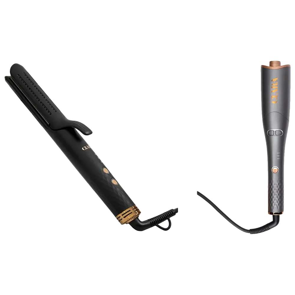 Clara - Auto Hair Curling Device With Hair Straightener & Styler - Grey