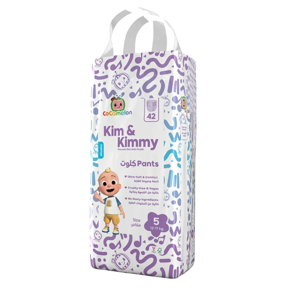 كيم & كيمي - حفاضات كلوت للأطفال كوكوميلون - مقاس 5 - 12-17 كجم - عدد 42