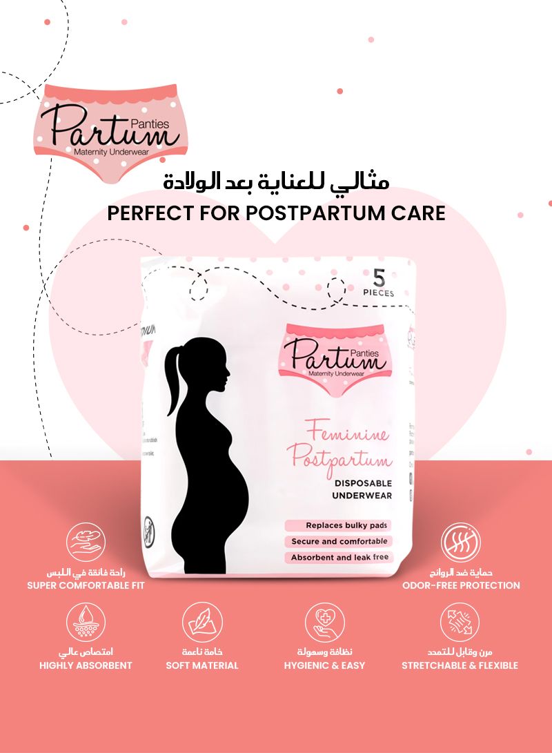بارتوم بانتيز - سراويل بعد الولادة عالية الخصر للاستخدام مرة واحدة - عدد 5