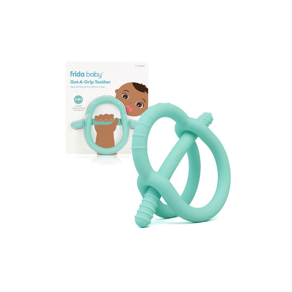 فريدا بيبي - عضاضة أطفال 3 في 1 جيت-أ-جريب - أزرق مخضر
