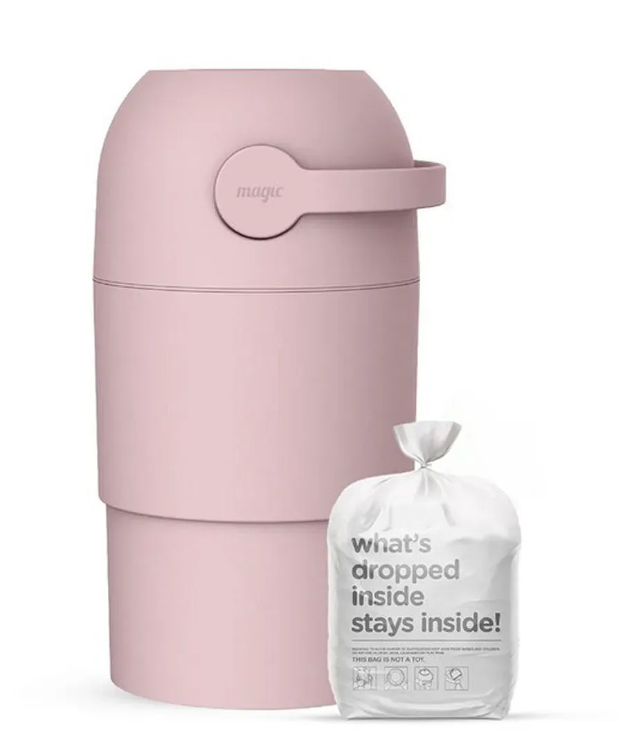 Magic - Heka Diaper Pail With 15 Trash Bags - Blush Pink - Medium