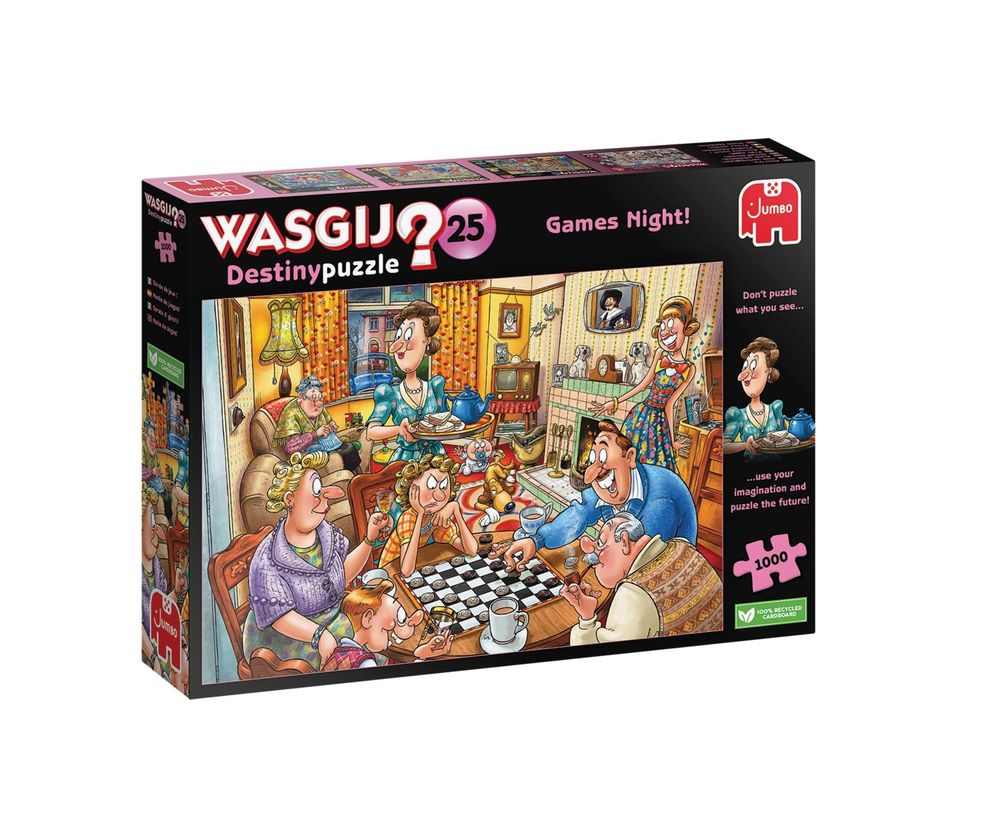 Galt Toys - Wasgij Destiny 25 Jigsaw Puzzle - Games Night - 1000 Pcs