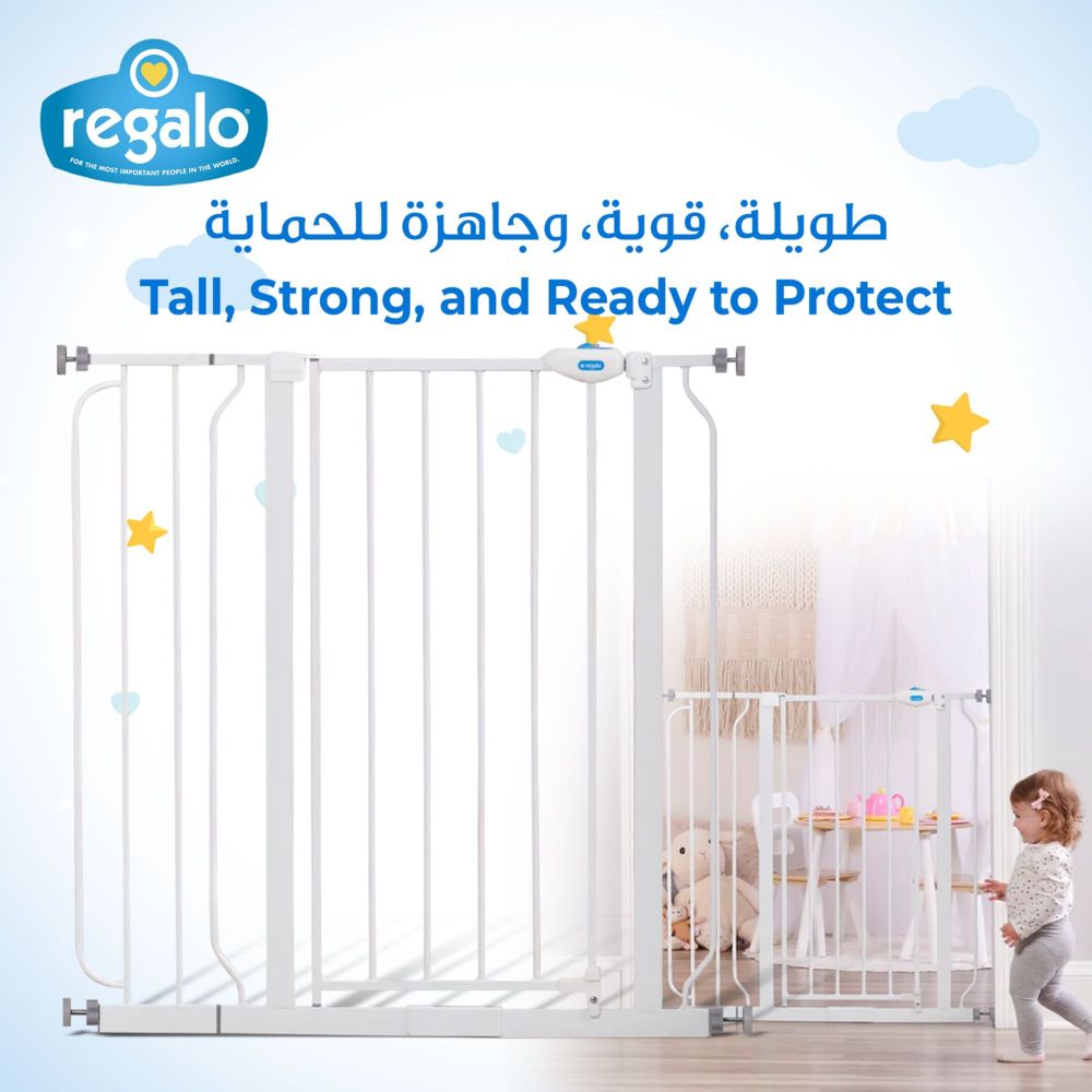 Regalo - Extra Tall Baby Safety Gate - White