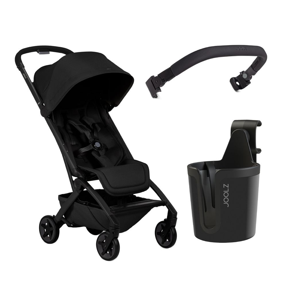 Joolz - Lightweight Aer2 Baby Stroller With Bumper Bar & Cup Holder - Space Black