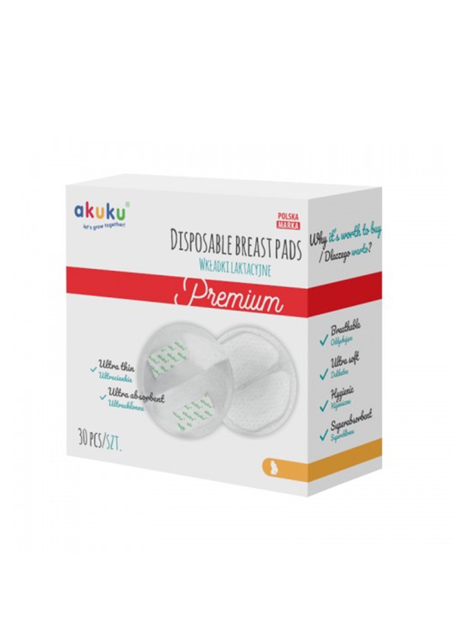 Akuku - Premium Disposable Breast Pads - 30 Pcs