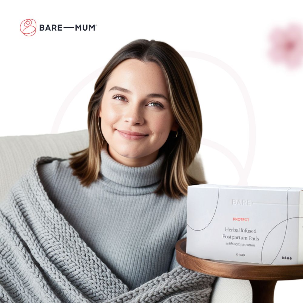 BARE-MUM - Herbal Infused Postpartum Pads - Pack of 10