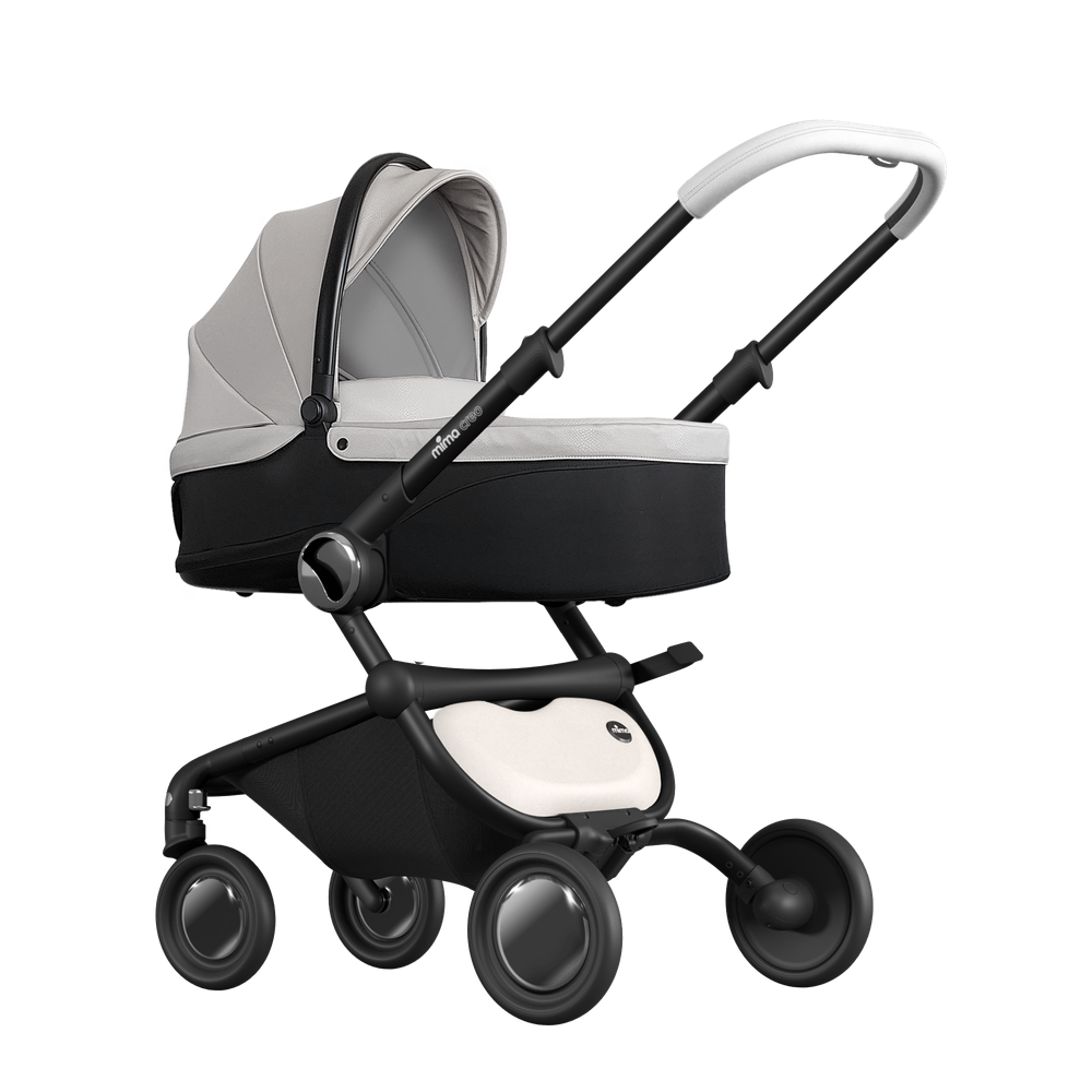 ميما - سرير أطفال محمول كريو - أبيض