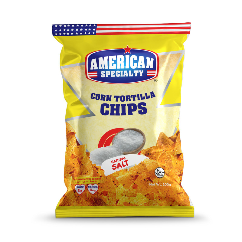 American Specialty - Corn Tortilla Chips - Natural Salt - 200 gm