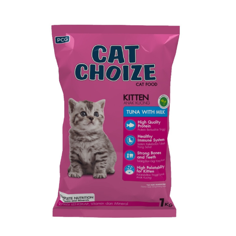 كات تشويز - طعام القطط الصغيرة بالتونة مع الحليب - 1 كجم