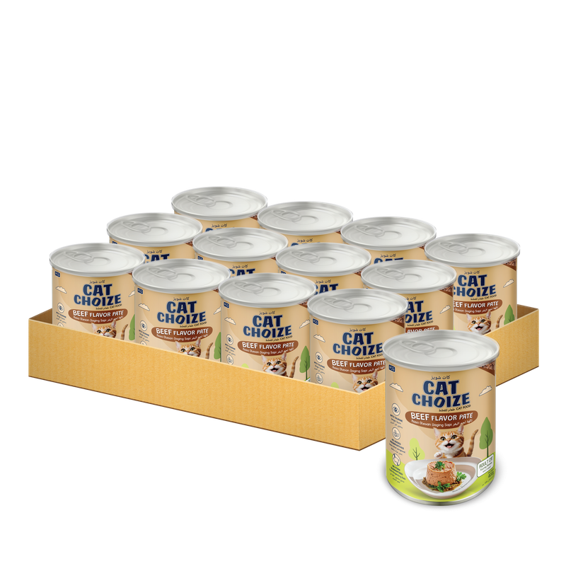 Cat Choize - Adult Cat Food Beef Flavor Pate - Pack of 12 - 400 gm