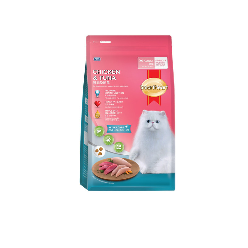 سمارت هارت - طعام جاف للقطط البالغة بالدجاج والتونة - 1.2 كجم